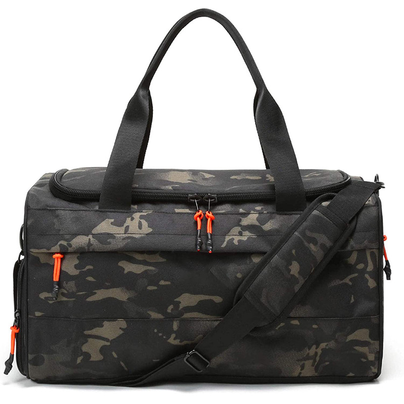 New Customized Logo Small Overnight Travel Bag Water-Resistant Gym Bag with Shoe Compartment Durable Sports Duffel bag