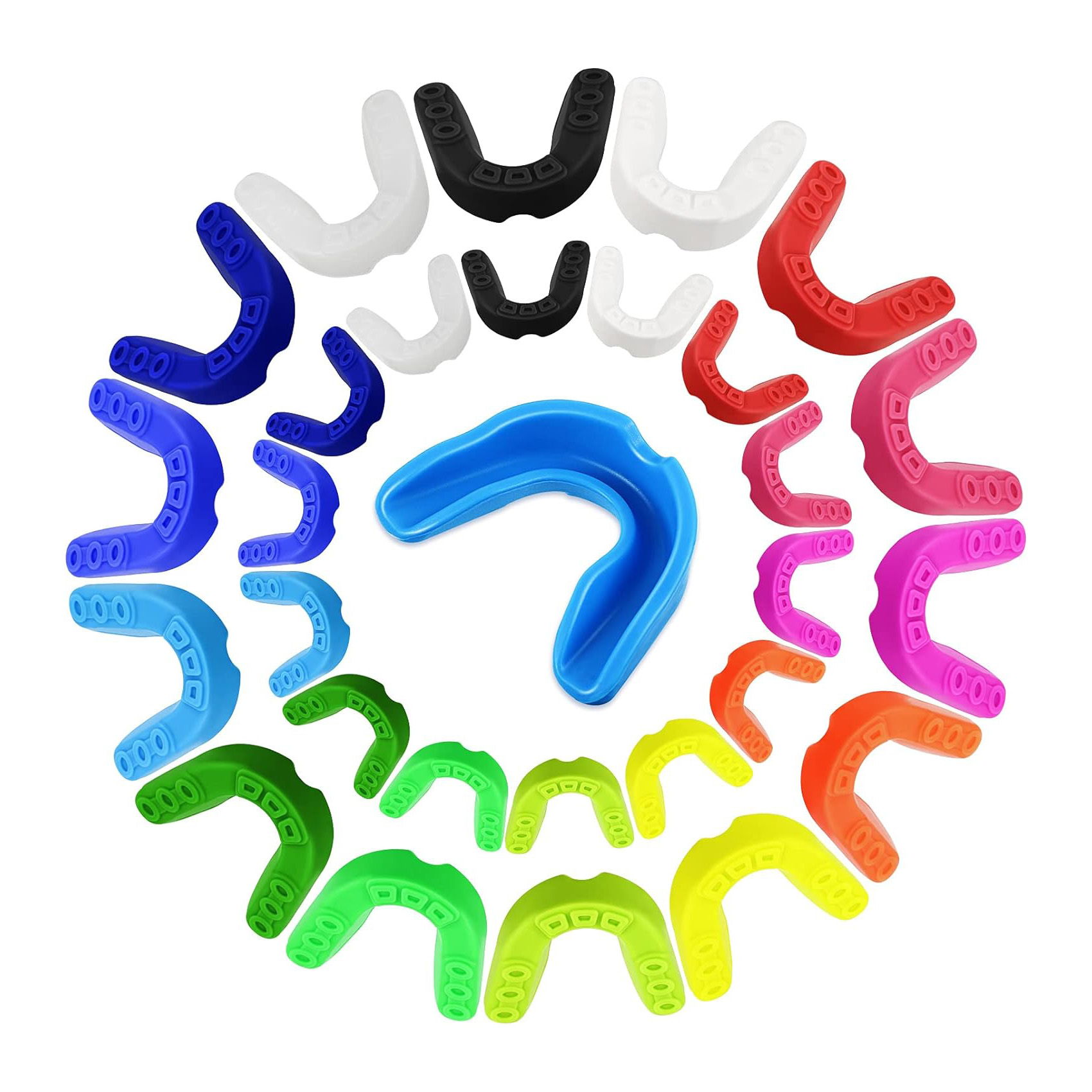 Single Bright Color Youth Mouth Guard Mouthguard Soft Teeth Protector Mouthpiece Athletic Mouth Protection for Sports